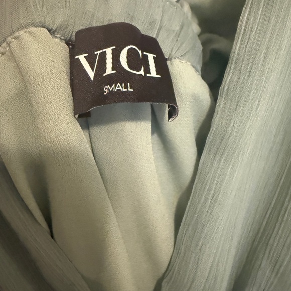 VICI Dance On Air Ruffle Tiered Maxi Dress | Sage | Small - Picture 7 of 9